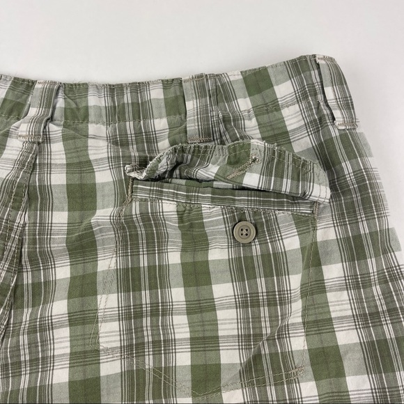 Wrangler Jeans Shorts Mens 36 Green White Plaid Flat Front Pockets - Picture 5 of 9